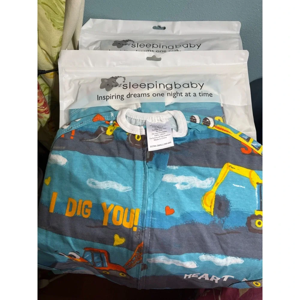 3 Sleeping Baby Zipadee-Zip Swaddle Transition I Dig You Construct  3M-6M XS NEW
